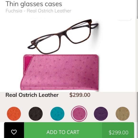 Vintage Ostrich Leather Wallet & Eyeglass Case - Picture 12 of 13